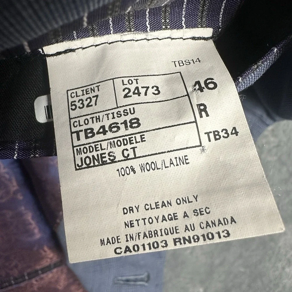 Ted Baker Endurance Sport Coat Men's 44R Gray Blue Blazer Jacket 100% Wool Lined